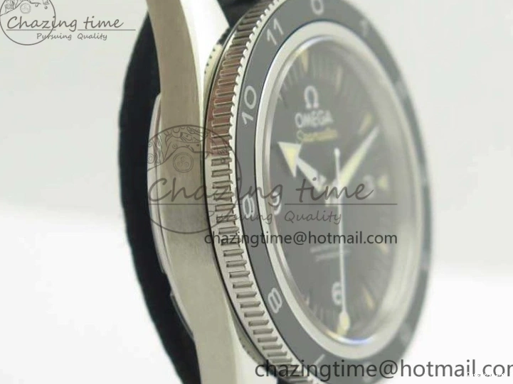 0228 Seamaster 300 Master Spectre SS MKS Best Edition Black Dial On Nylon Strap A SunProtective 8083